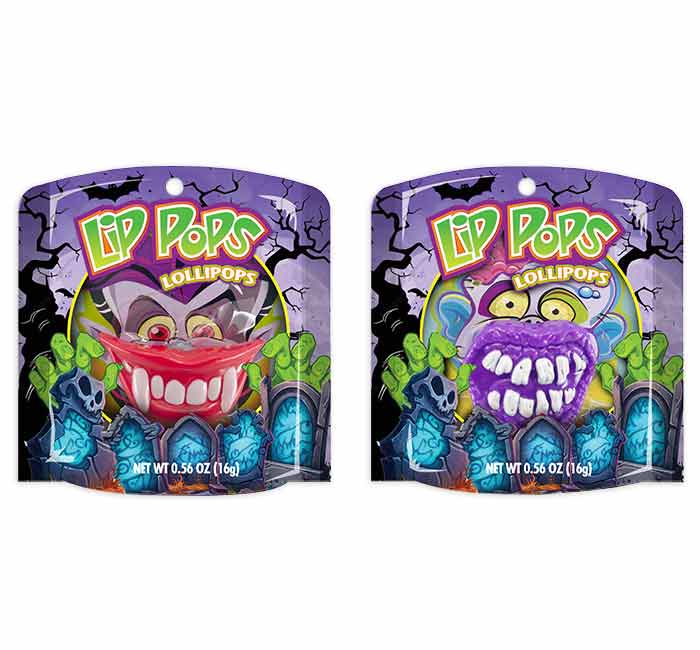 Flix Candy Spooky Lip Pops Halloween Novelty Lollipop Display
