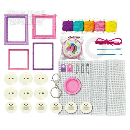 KidzLabs Mini Cross-Stitch Buttons Craft Set