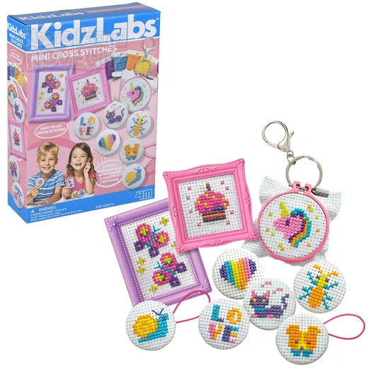 KidzLabs Mini Cross-Stitch Buttons Craft Set