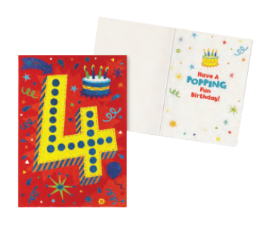AGE-SPECIFIC: FOIL: 4 YEAR OLD CARD