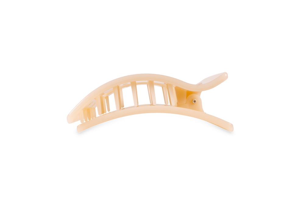 Teleties Small Flat Rectangle Hair Clip Almond Beige