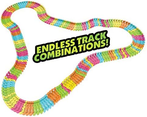 Twister Track 360 Loop of Neon Glow In the Dark Track  with Red Car