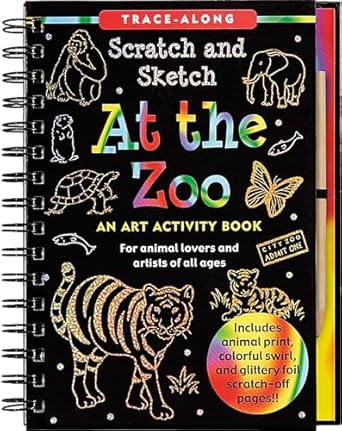 At the Zoo Scratch and Sketch Book