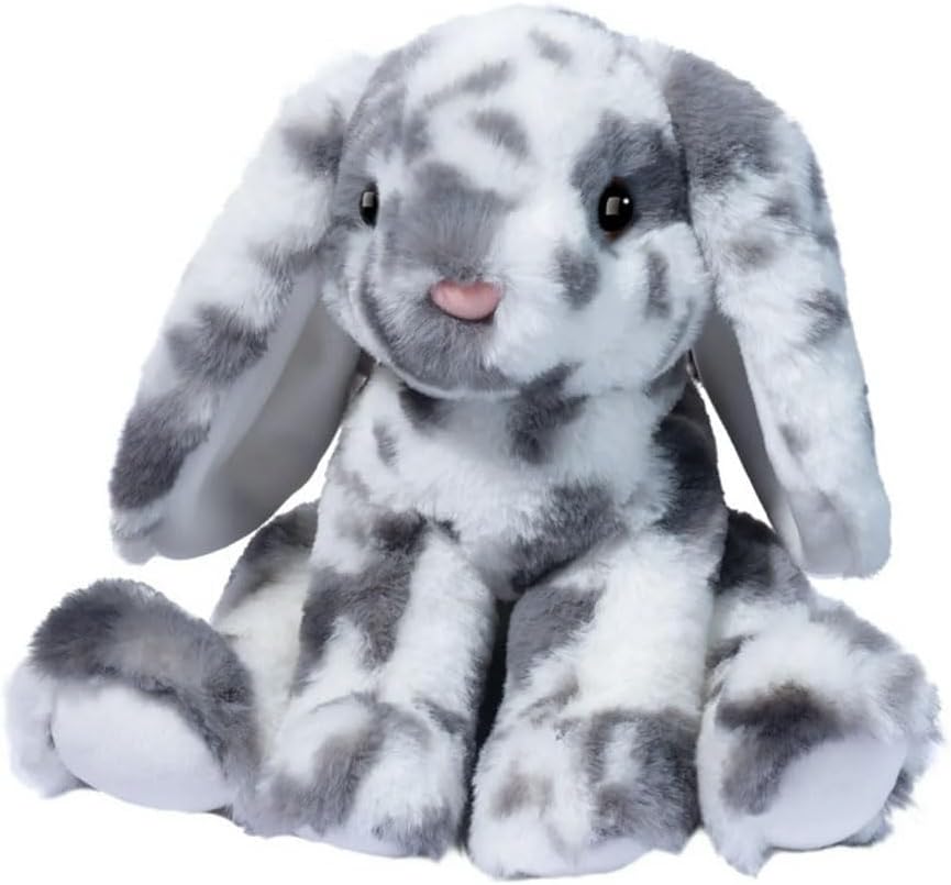 Bouncie Spotted Gray Rabbit Plush Stuffed Animal Toy