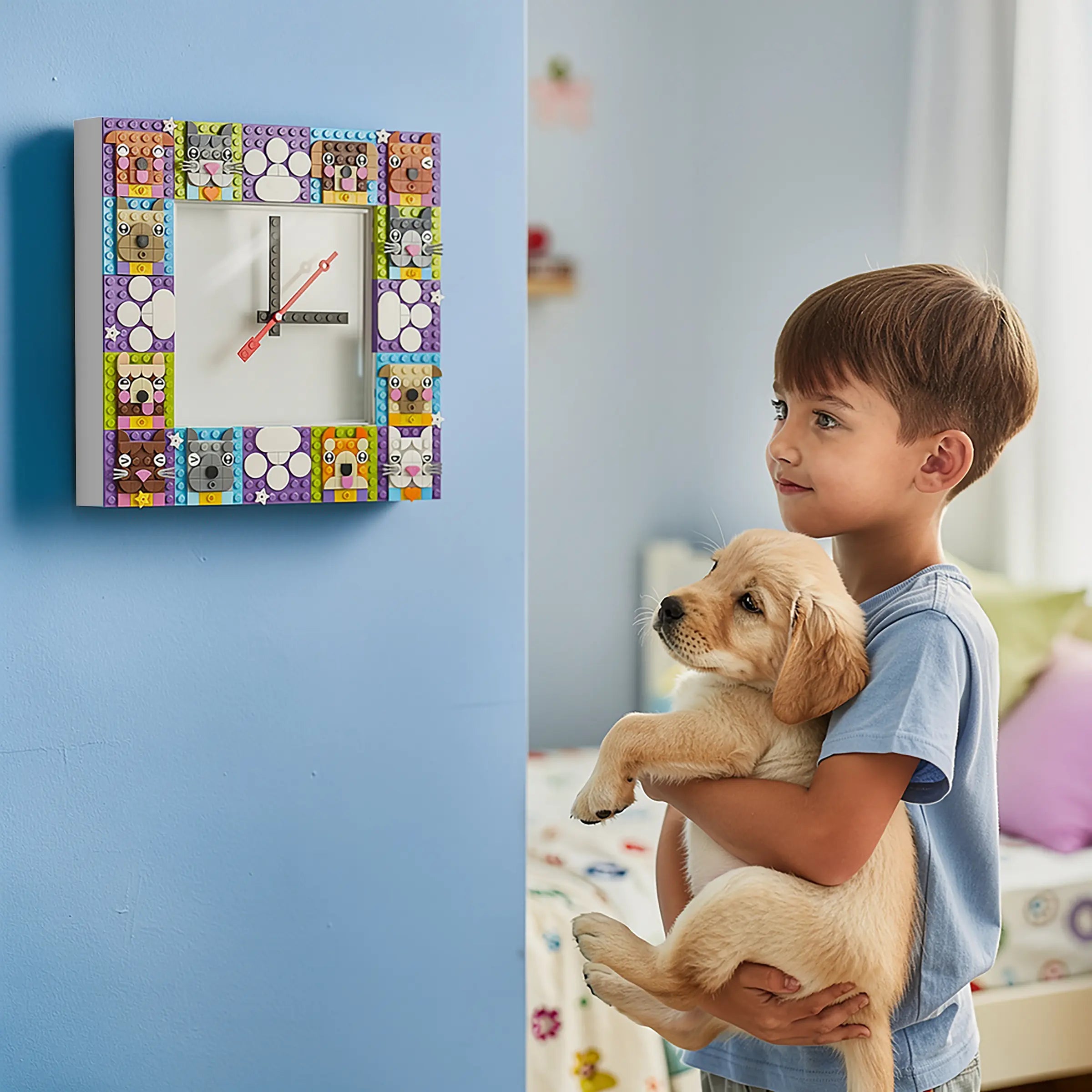 IQHK LEGO Time MOC 6x24 Wall Clock White 53771