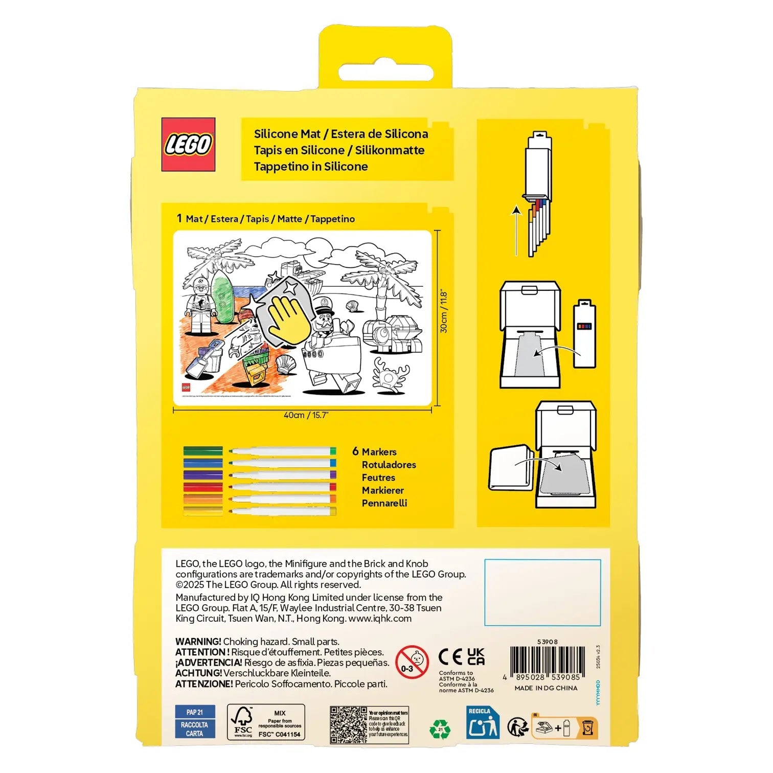 LEGO Kids Color Me Pirate Silicone Mat 53908