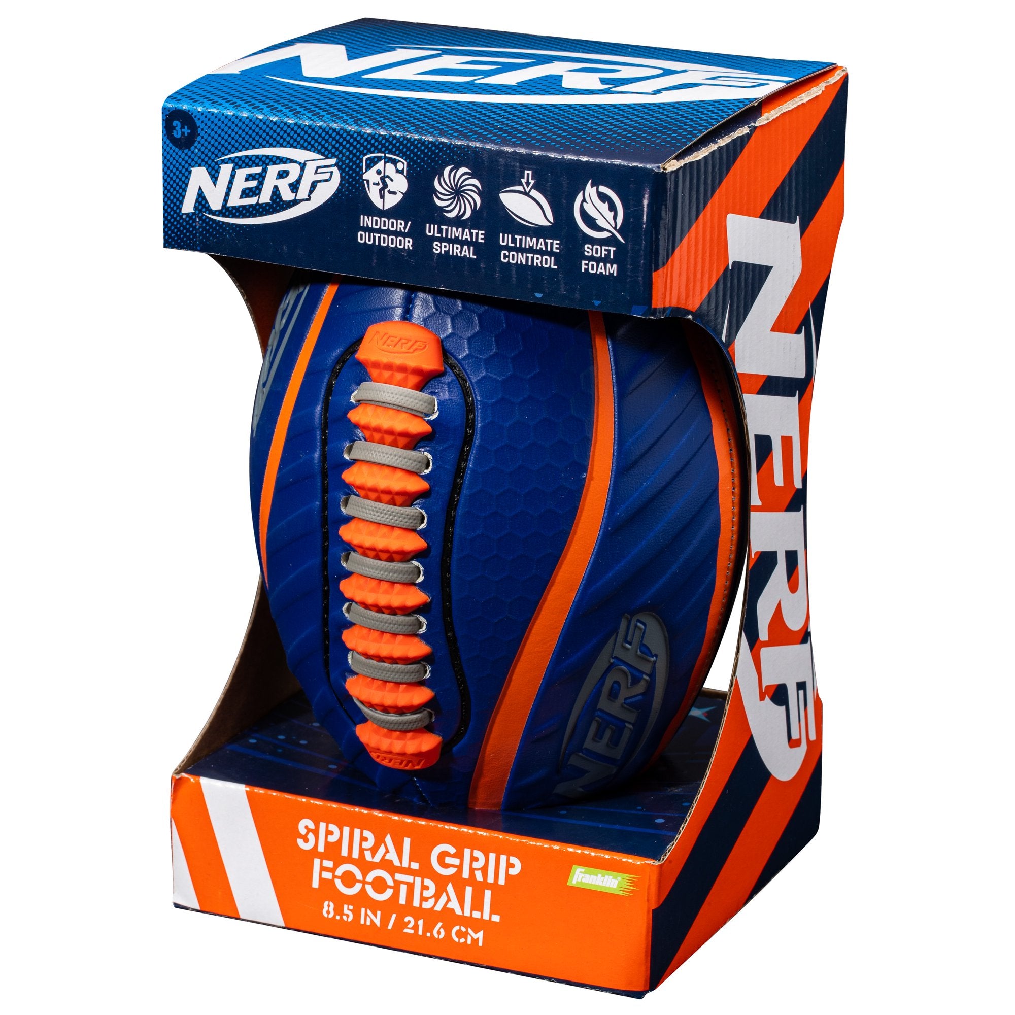 Spiral Grip Football Blue & Orange