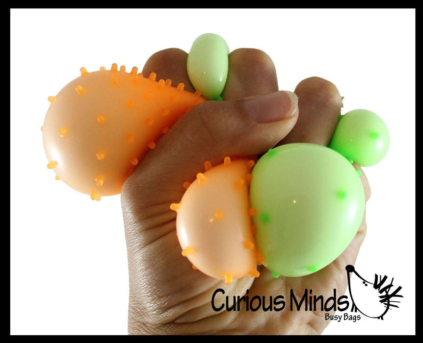 Single Spiky Bumpy Soft Doh Filled 1.7" Stress Ball - Squishy