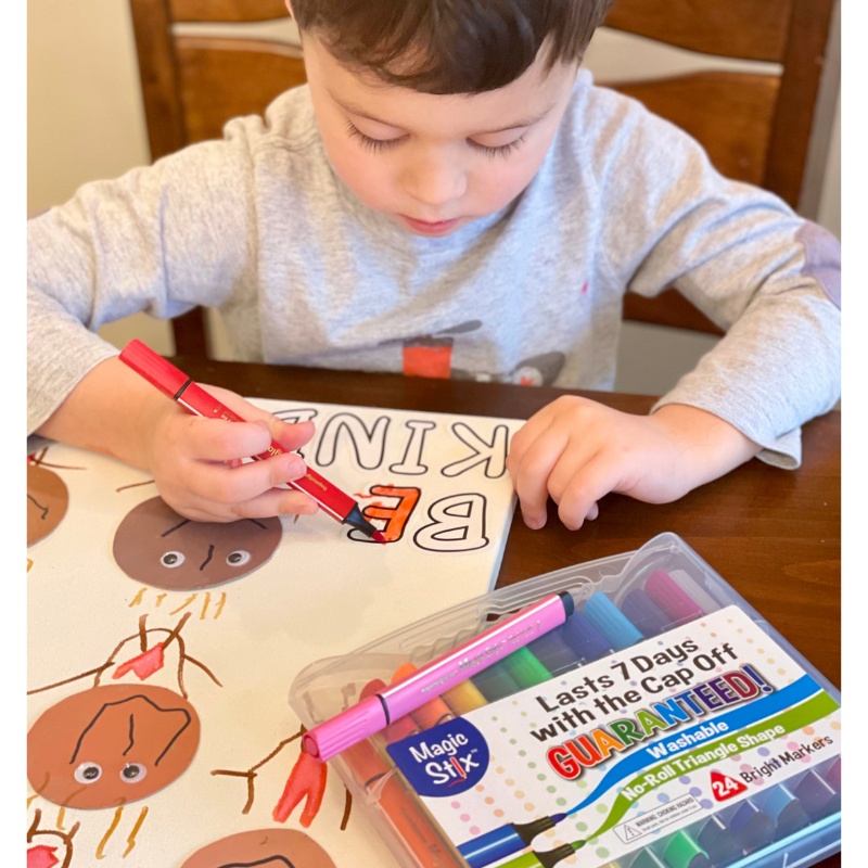 The Pencil Grip Magic Stix Triangular Markers 24-Pack Set