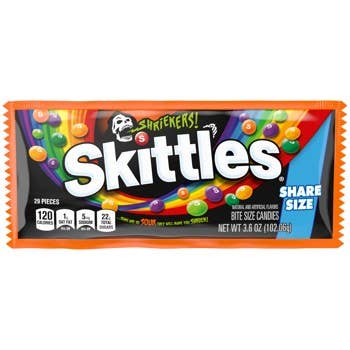 Skittles Shriekers Halloween Sour Candy 3.6oz 24ct