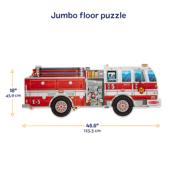 New! Giant Fire Truck 24 Piece Floor Puzzle