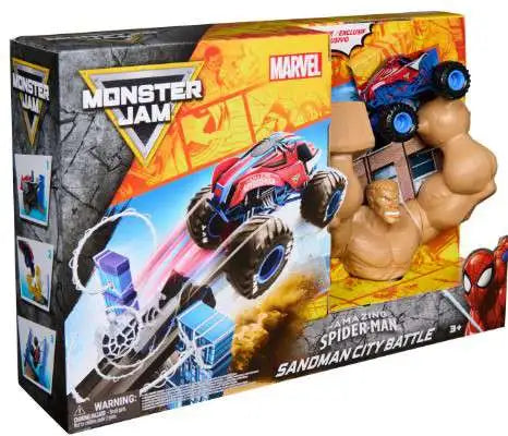 Monster Jam Spider-Man Sandman City Battle Playset