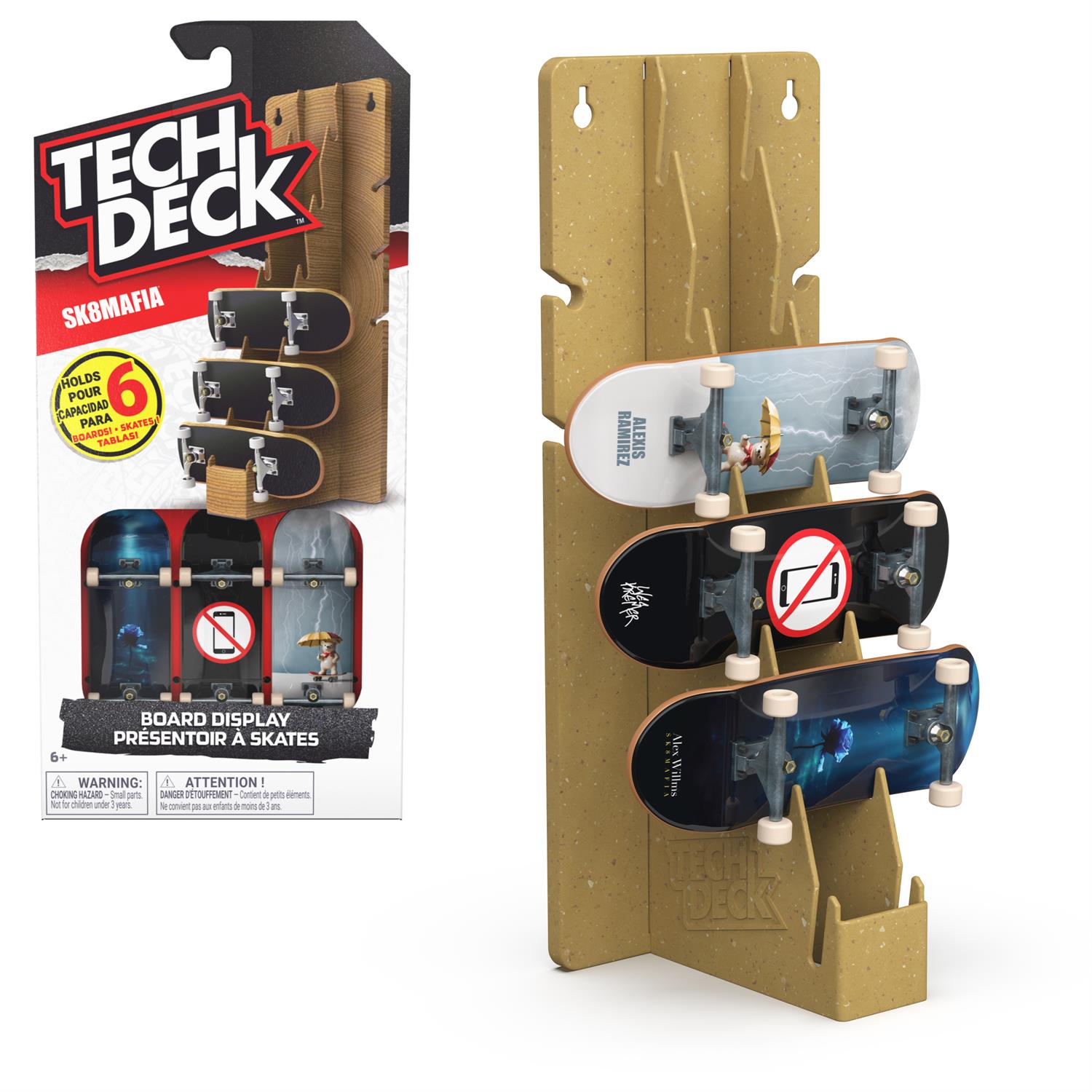Tech Deck Fingerboard Display Stand and Skateboard Wall Mount Assortment