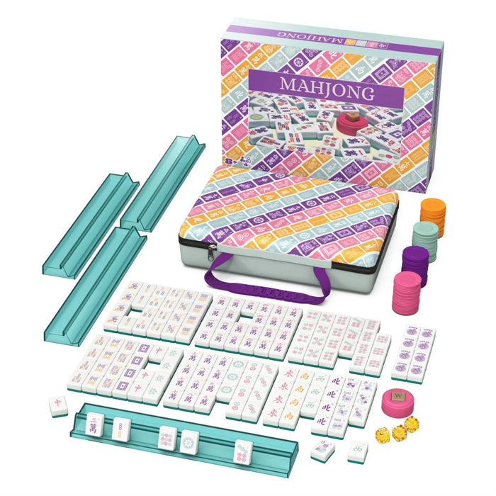 Spin Master Colorful Mahjong Tile Set with Carrying Case