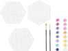 Brea Reese Vivid Retro 70s Paint-by-Number Kit 3 Hexagon Canvases