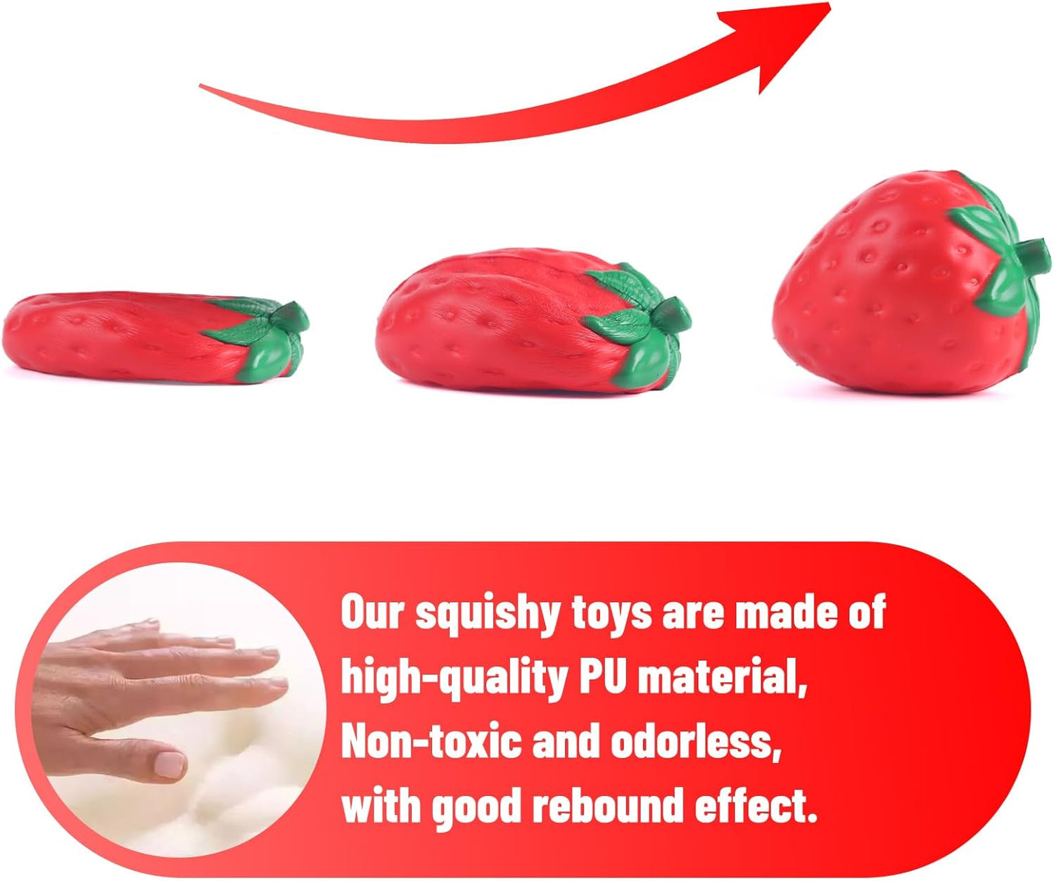 Jumbo Squishy Strawberry — Learning Express Houston