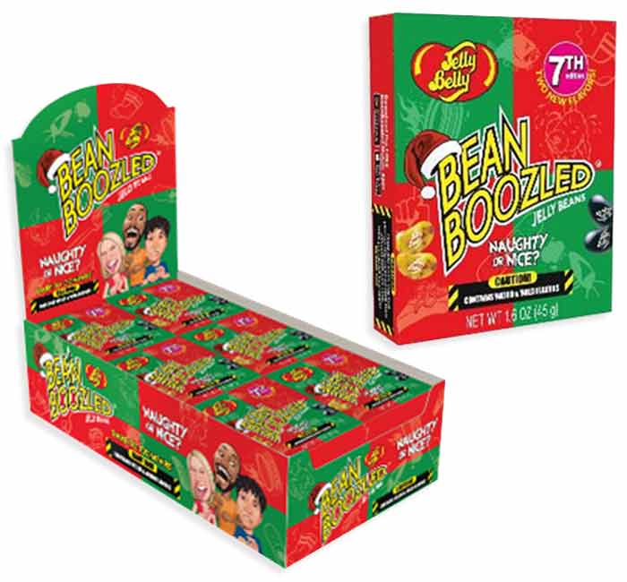 Jelly Belly BeanBoozled Naughty or Nice Christmas Candy Box 1.6 oz