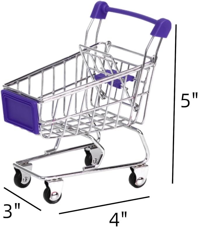 Mini Shopping Cart- Tiny Grocery Cart