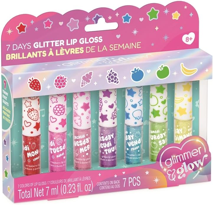 Make It Real Glimmer & Glow 7 Days Glitter Lip Gloss Set