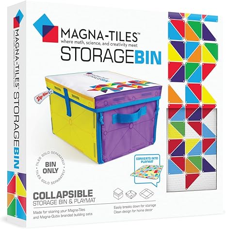 Magna Tiles Storage Bin & Interactive Play Mat