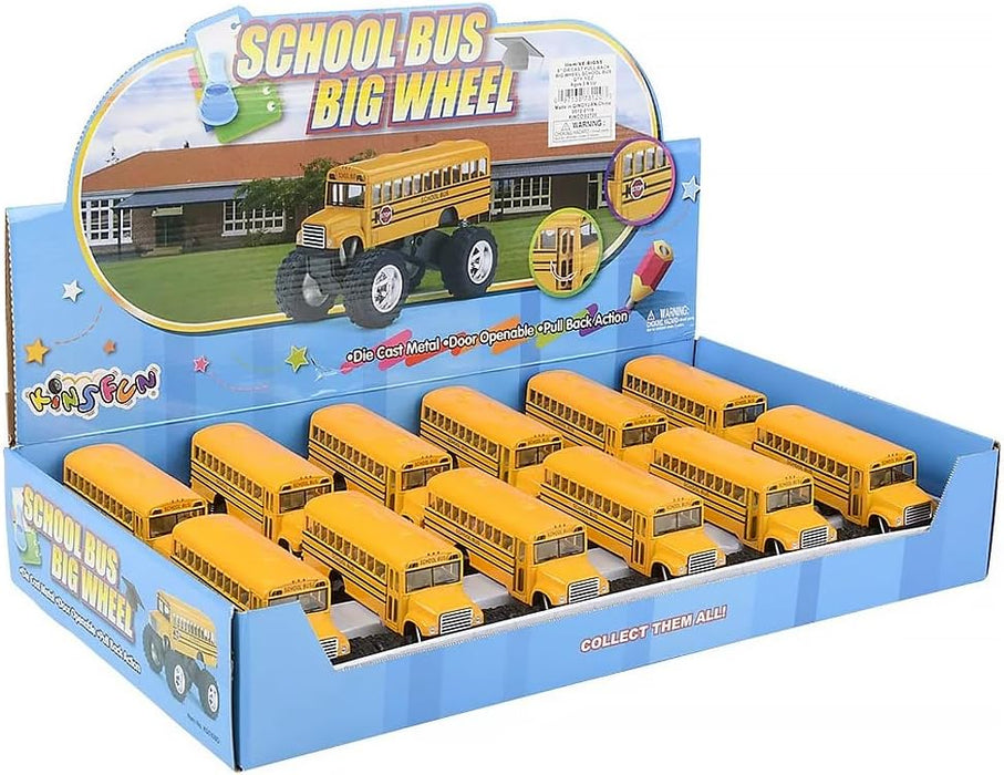 Rhode Island Novelty School Bus Big Wheel Monster Truck 5in Die-cast Toy