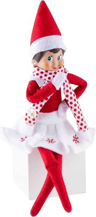 The Elf on the Shelf Claus Couture Snowflake Skirt and Scarf Set, Red/White