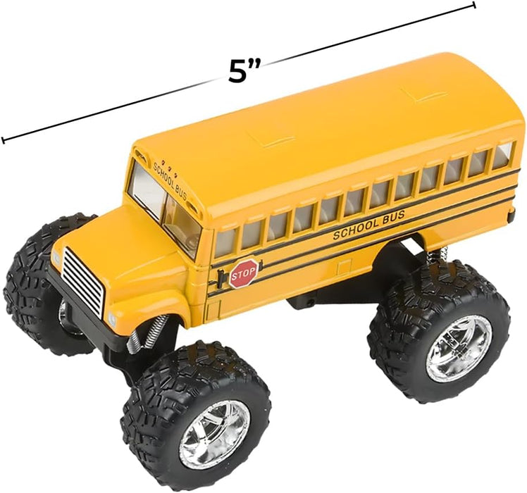 Rhode Island Novelty School Bus Big Wheel Monster Truck 5in Die-cast Toy