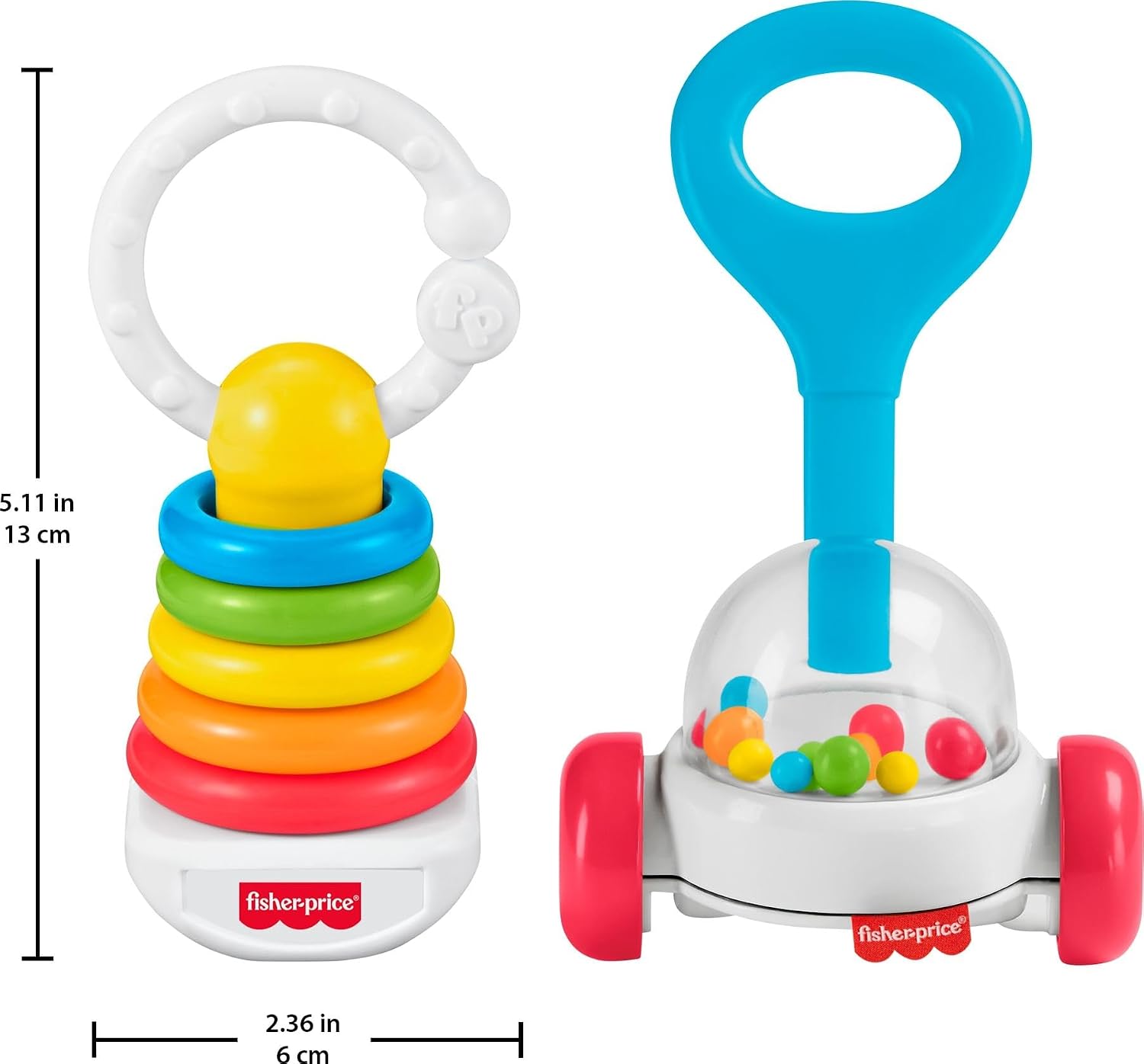 Fisher-Price Newborn Classics 2-Pack Sensory Activity Toys