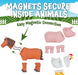 Popular Playthings Magnetic Animal Toy Set 7-Piece with Playmat