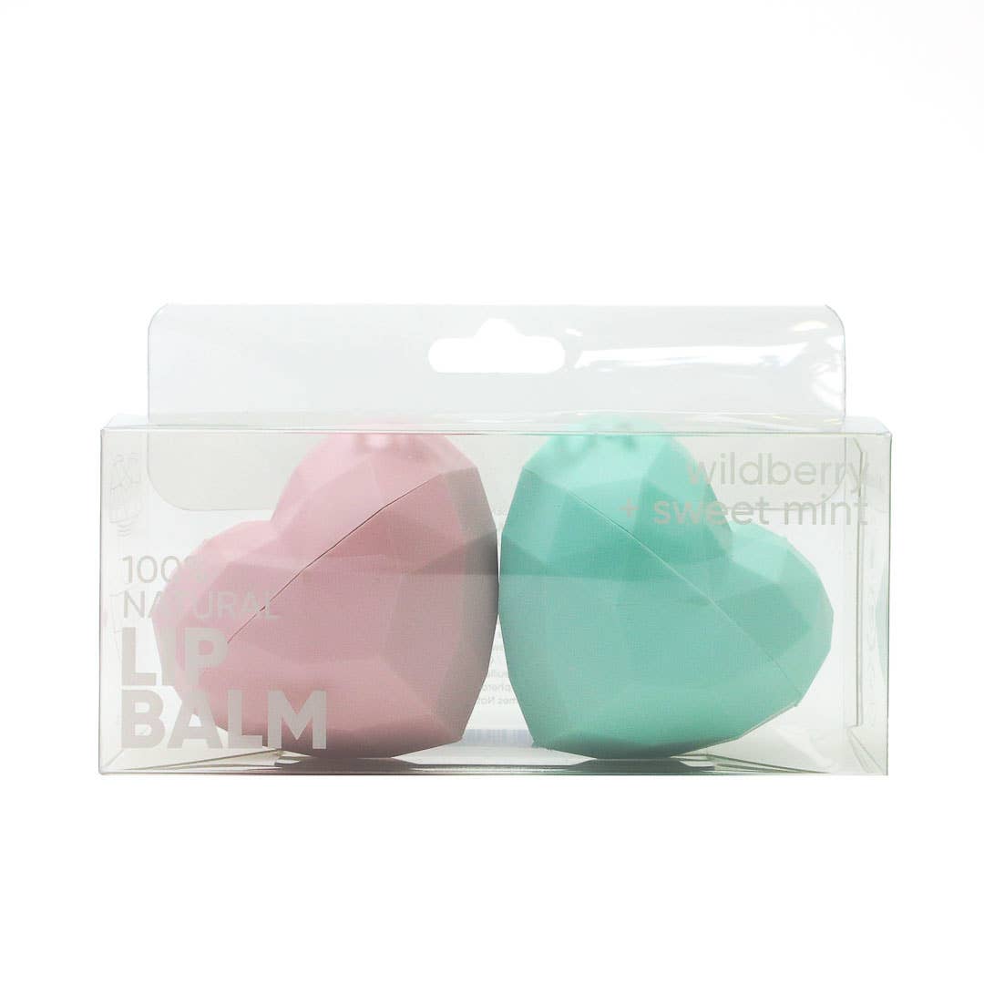 REBELS 2 Pack Heart Lip Balm 100% Natural