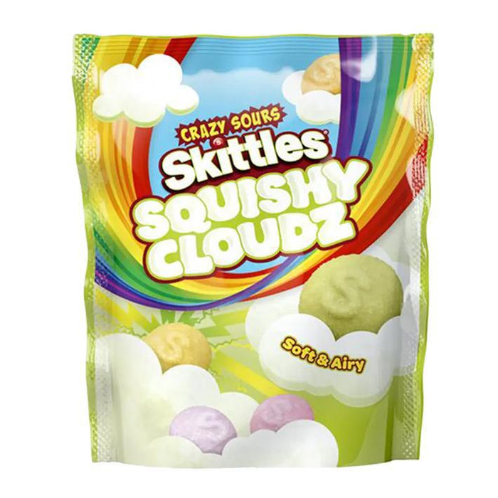 Skittles Squishy Cloudz Crazy Sours Gummy Candy Bag 3.3oz