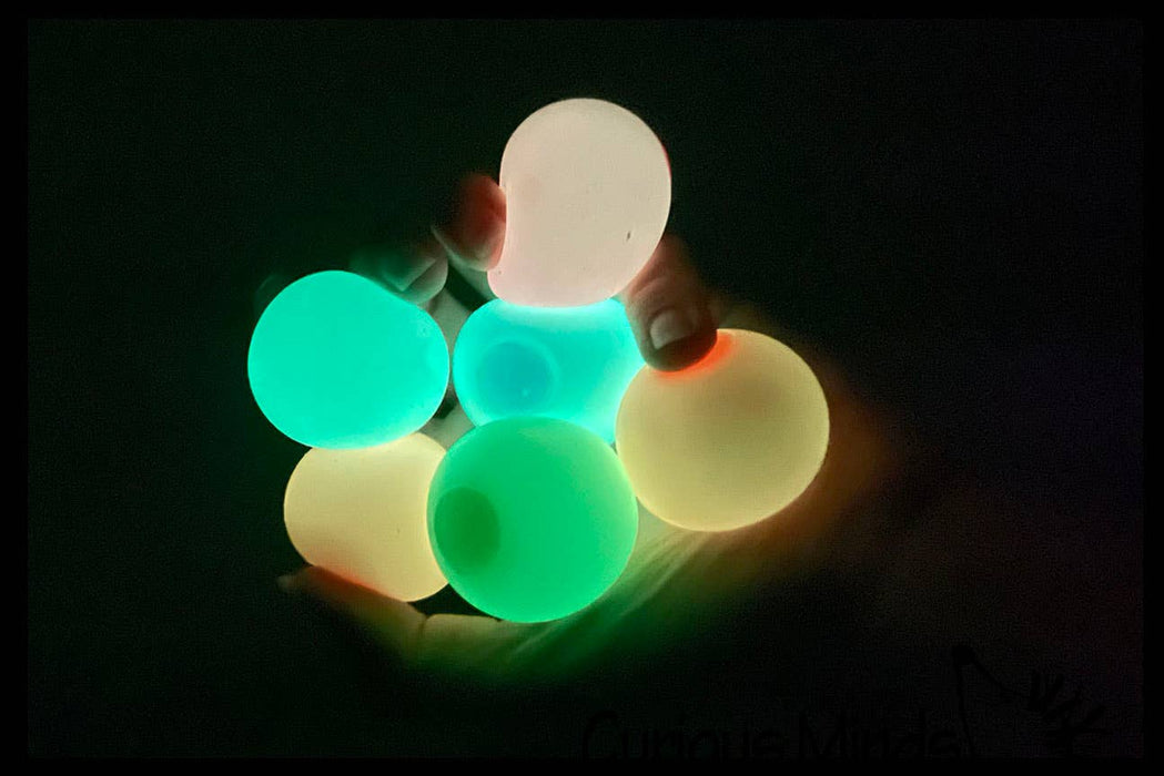 Single Small Glow in the Dark Doh Filled 1.5" Stress Ball - Ceili