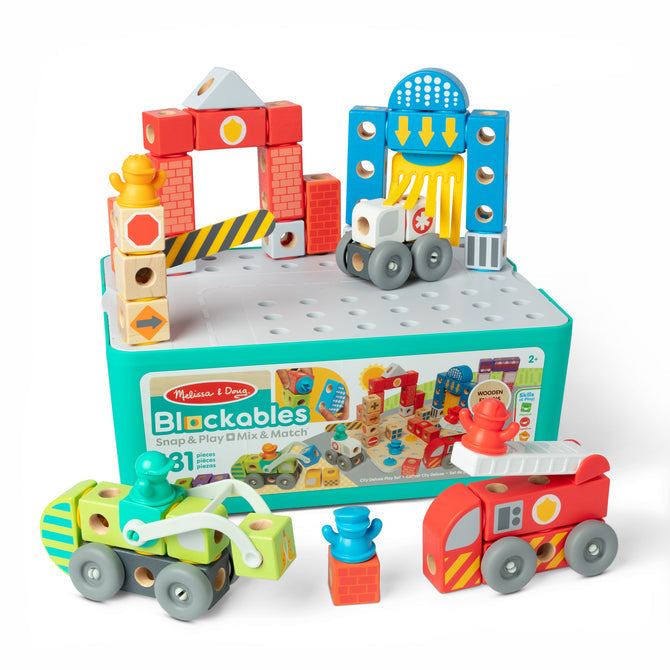 Melissa & Doug Blockables Rescue City Play Set