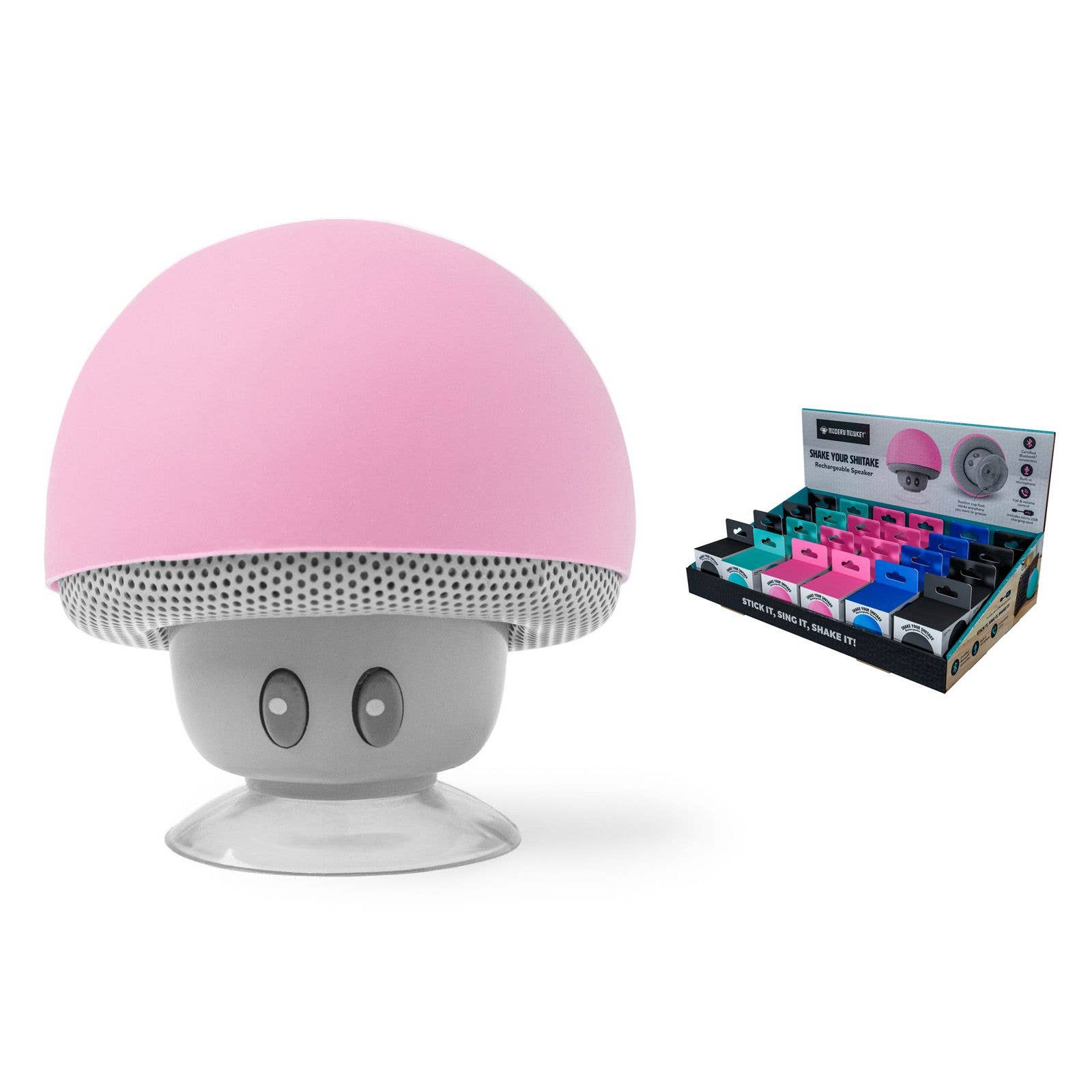 Modern Monkey® Shake Your Shiitake Mini Rechargeable Speaker