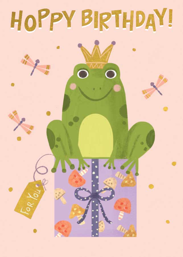 Birthday Frog - Foil Card