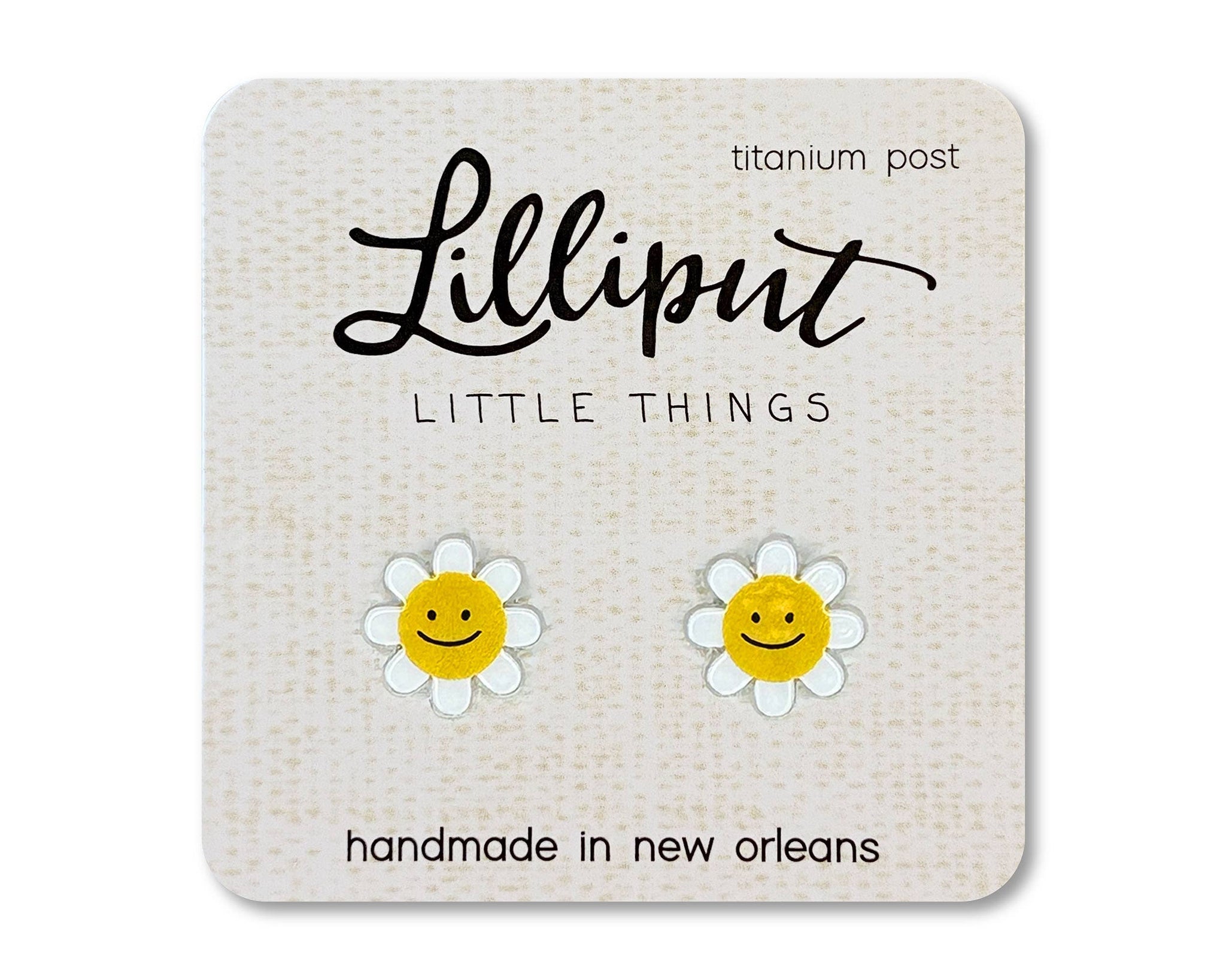 Happy Daisy Earrings // Smiling Daisy Earrings Lilliput