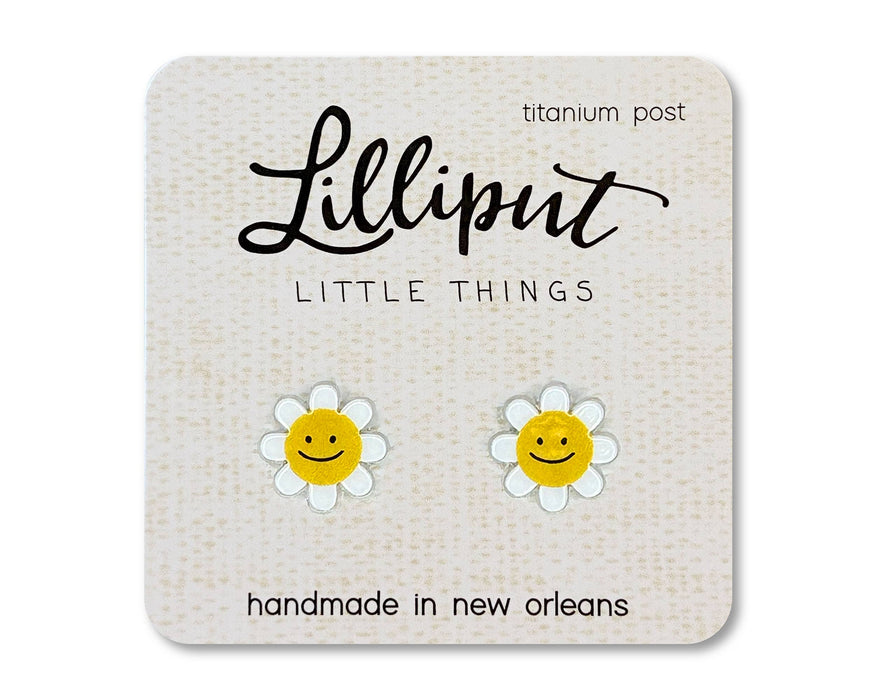 Happy Daisy Earrings // Smiling Daisy Earrings Lilliput