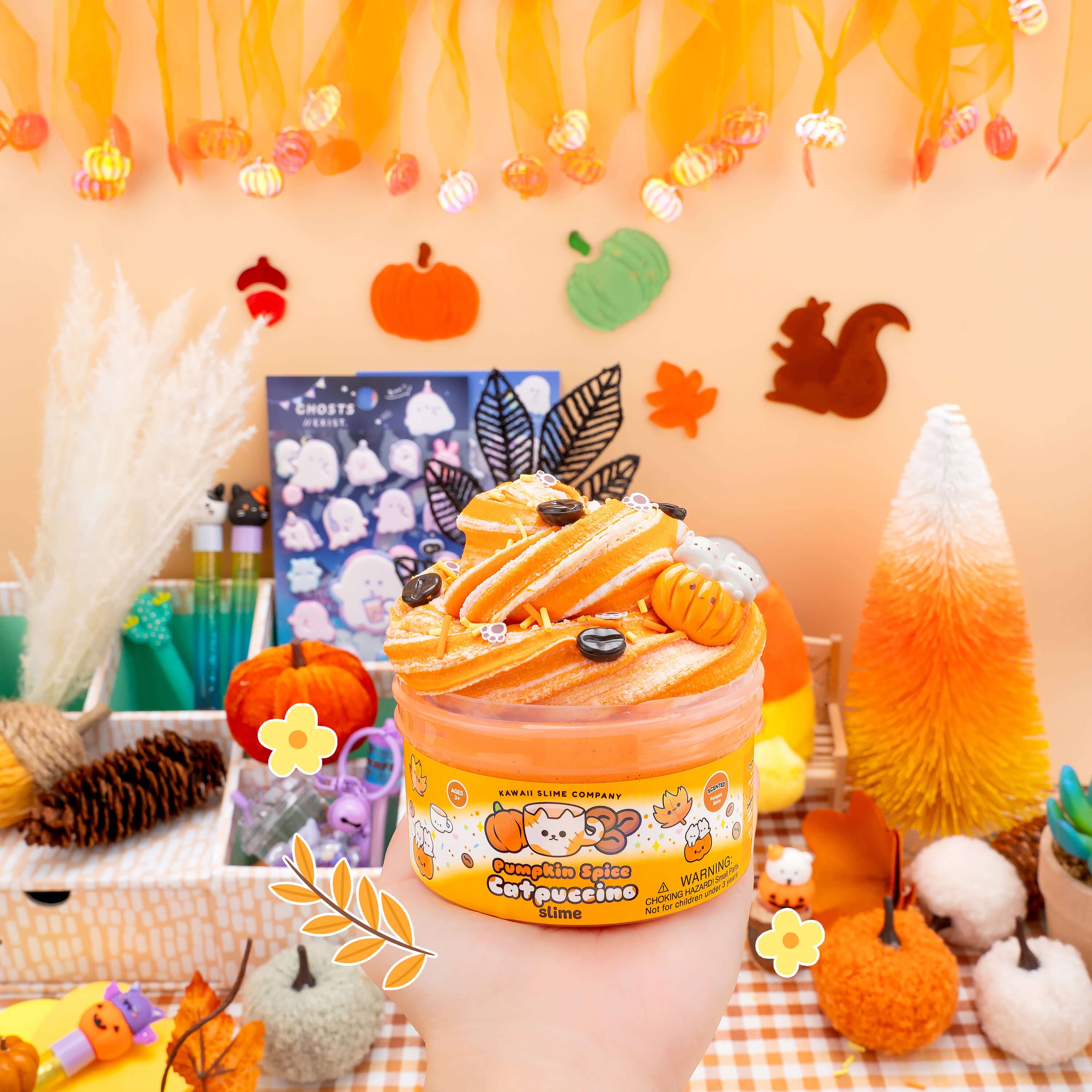 Pumpkin Spice Catpuccino Butter Signature Dome™ Kawaii Slime