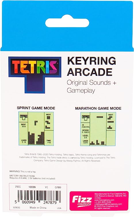 Tetris Keyring Arcade Game
