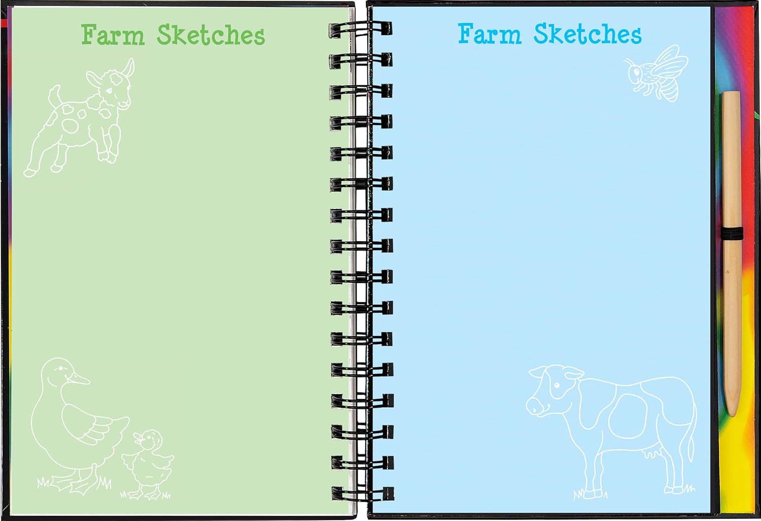 On The Farm Scratch and Sketch Book