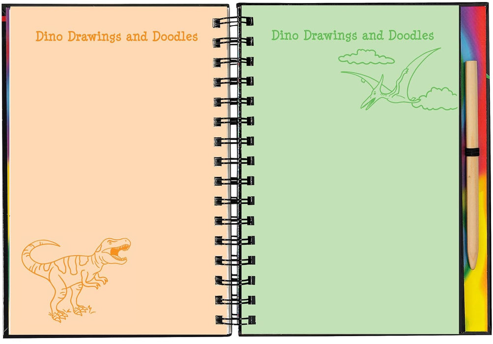 Peter Pauper Press Scratch and Sketch Jurassic Art Activity Book