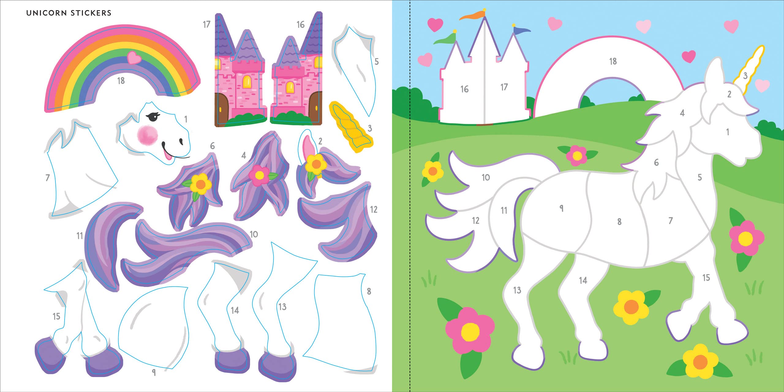 My First Color By Sticker Book Unicorns and More
