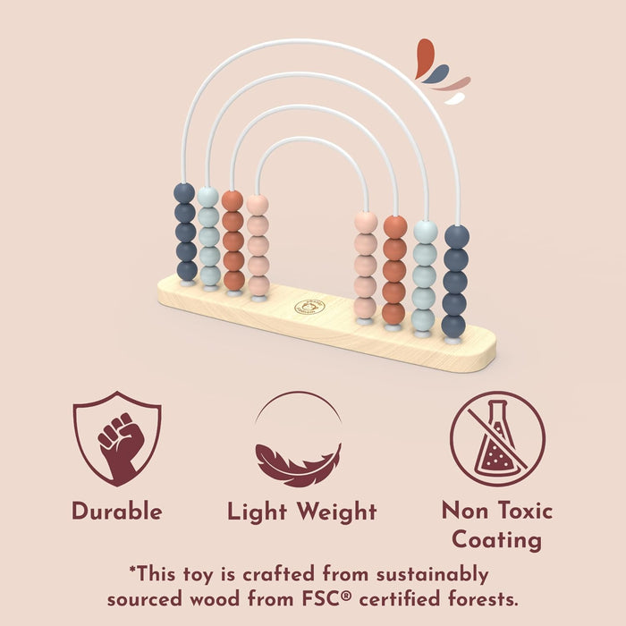 Speedy Monkey Wooden Roller Abacus Toy for Early Learning