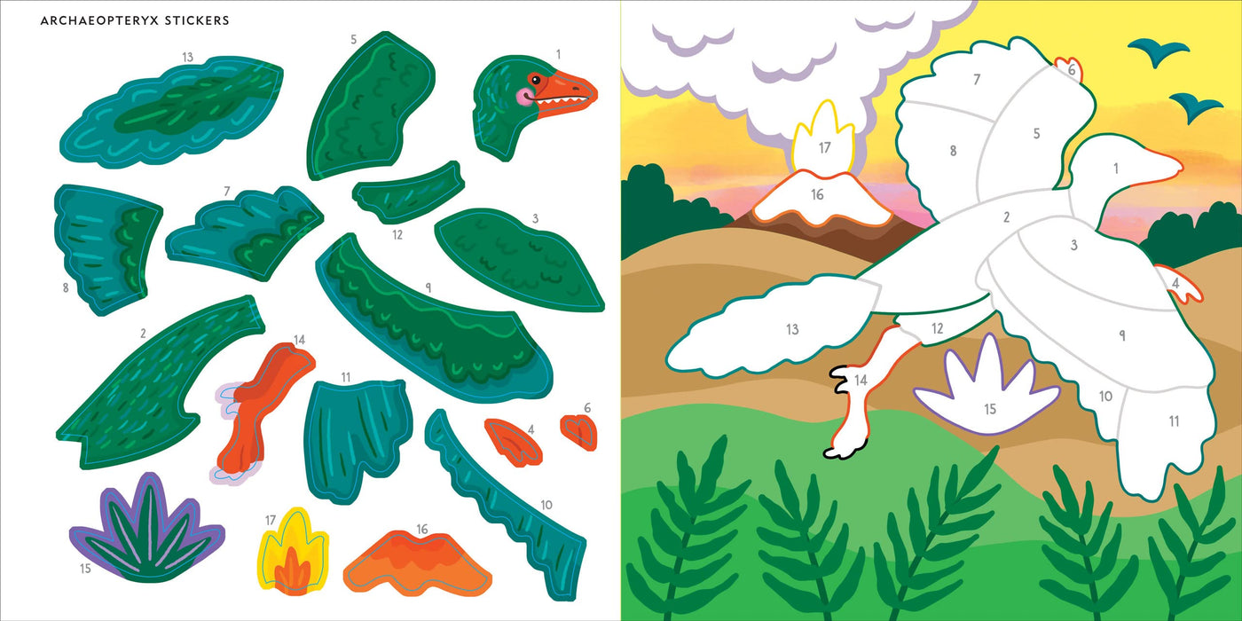 My First Color By Sticker Book Dinosaurs