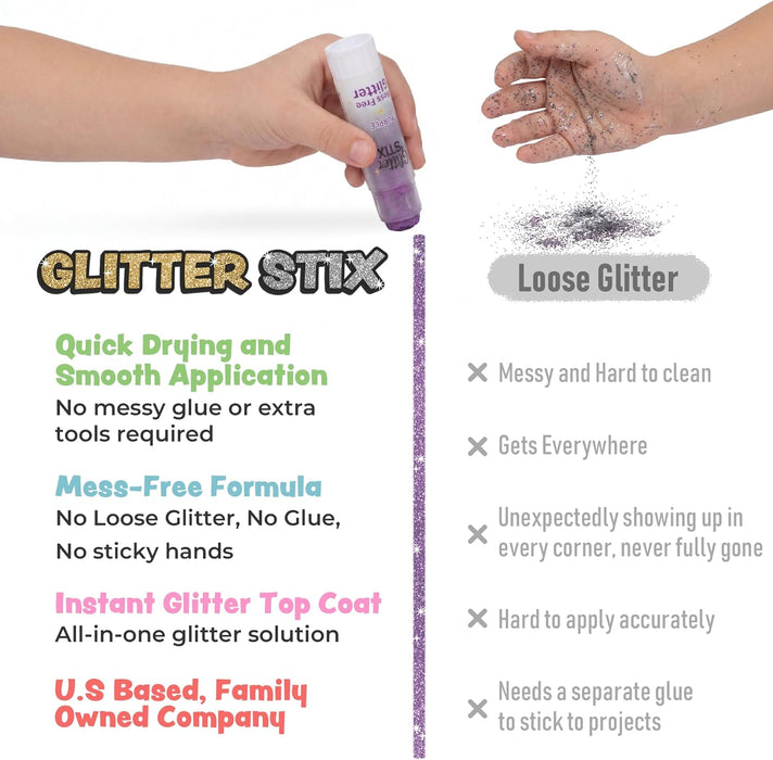 The Pencil Grip Glitter Stix Mess Free 12-Color Set