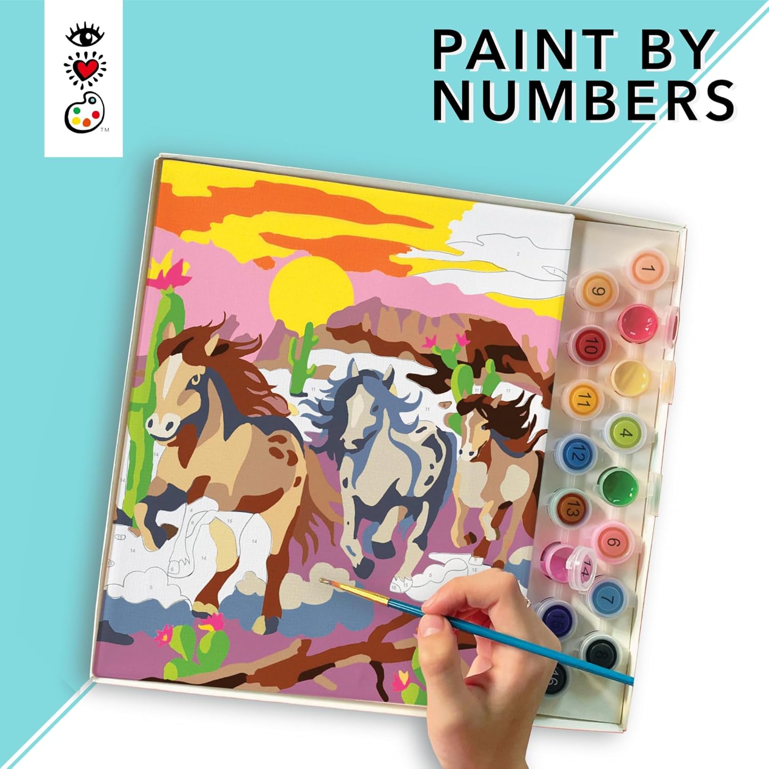 Paint Number Wild Horses