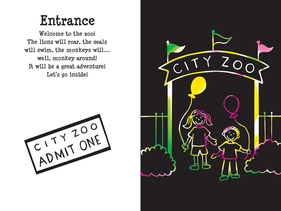 At the Zoo Scratch and Sketch Book