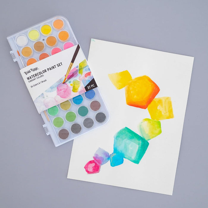 Brea Reese Essential Watercolor Paint Set 36 Colors 1 Brush