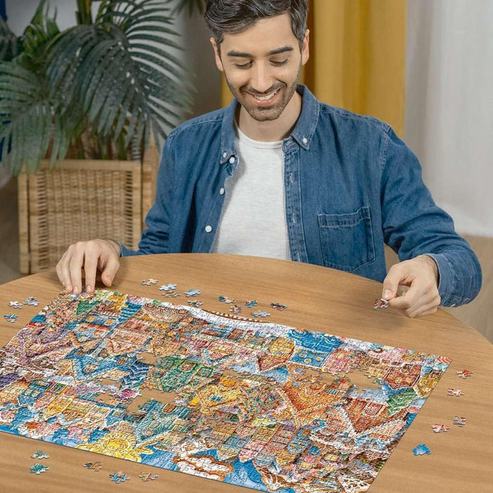 Ravensburger Christmas Cookie Village 1000-Piece Jigsaw Puzzle - Premium Holiday Fun