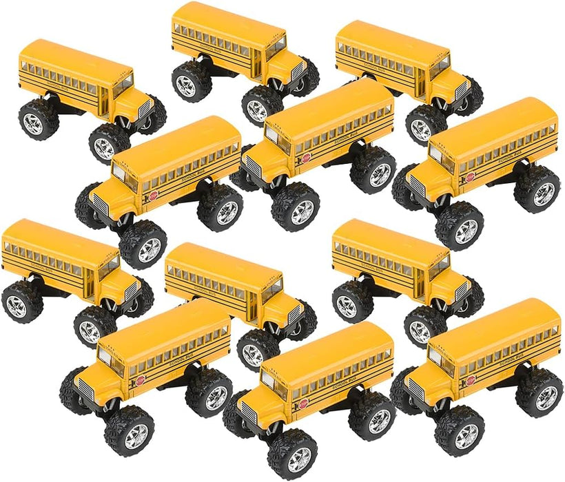 Rhode Island Novelty School Bus Big Wheel Monster Truck 5in Die-cast Toy